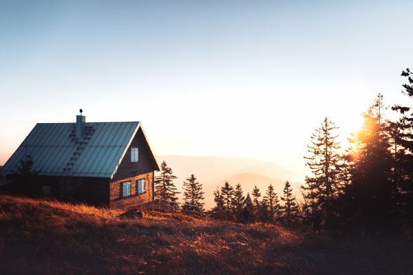 Beautiful modern cabin in the mountains 